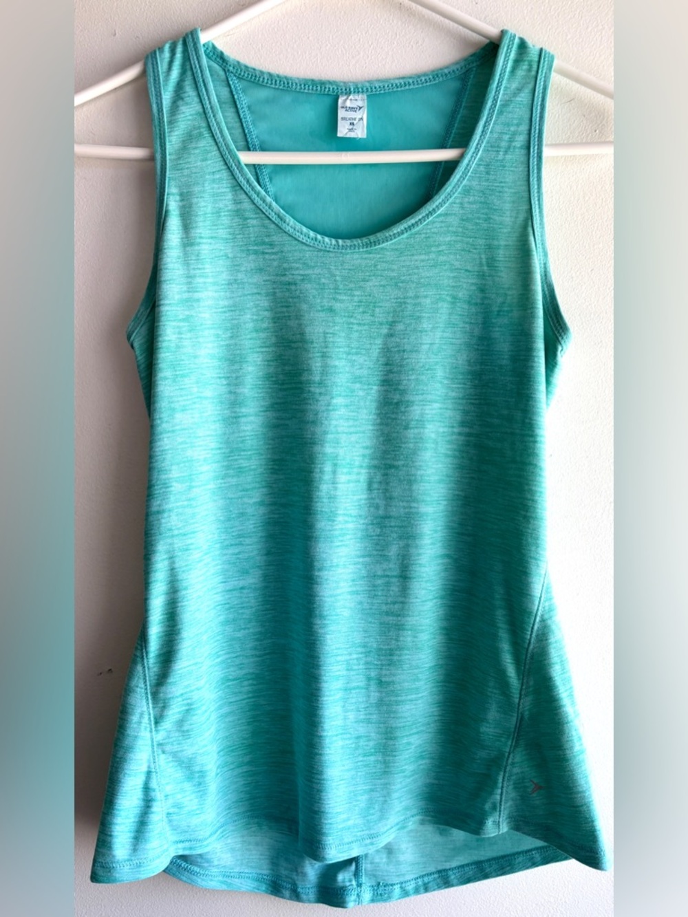 Old Navy Tank Active Breathe On XS Teal Racerback Mesh Workout Top Athleisure - Picture 2 of 8